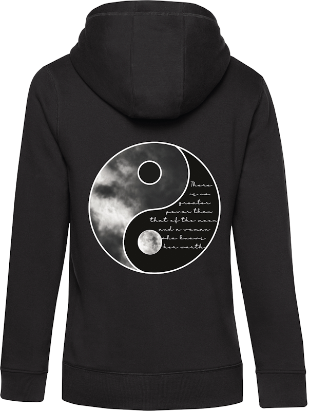 Damen Hoodie schwarz, Moon